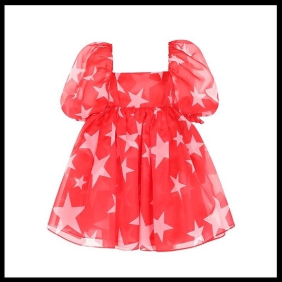SOLD!! RARE Selkie The Star Red Puff Dress - NWT ❤️⭐️ - Picture 1 of 4